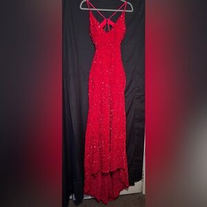 HY Wedding Dress Red Sequin Scarf